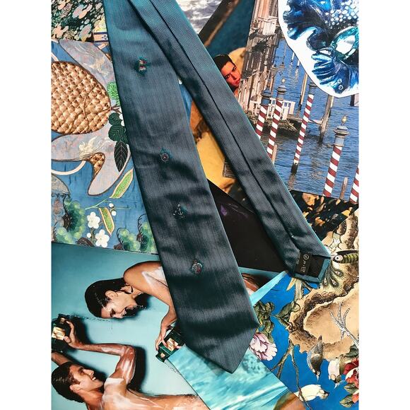 Vintage Givenchy silk necktie in blue - Picture 1 of 5